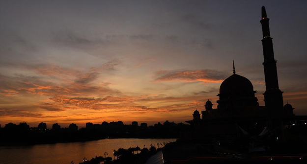 Sunset in Putrajaya of Malaysia
