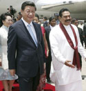 Chinese president receives grand welcome in Sri Lanka