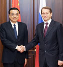 Chinese premier meets with chairman of Russian State Duma in Moscow