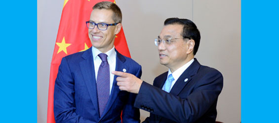 Chinese premier meets Finnish PM in Milan
