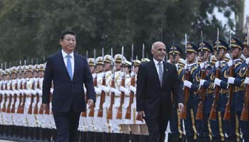 Chinese president holds welcoming ceremony for Afghan counterpart