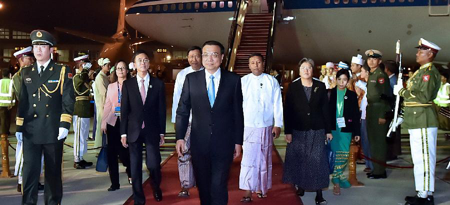 Chinese premier arrives in Myanmar for East Asian leaders' meetings