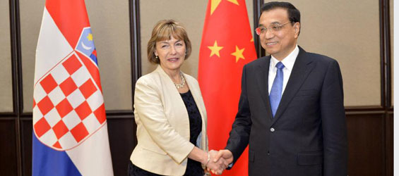 Premier Li meets with Croatia's 1st deputy PM and FM Vesna Pusic