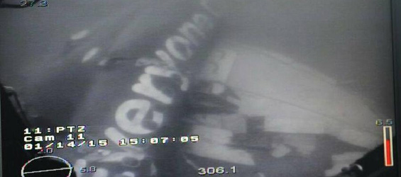 Main fuselage of AirAsia flight QZ8501 located