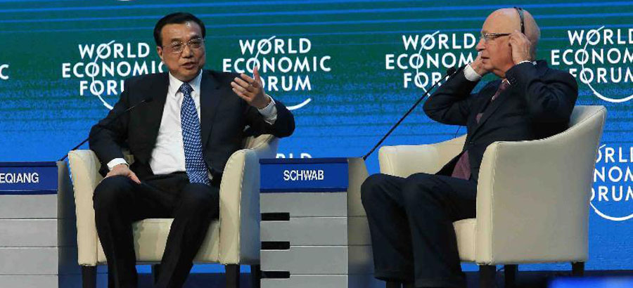 Premier Li delivers keynote speech at WEF