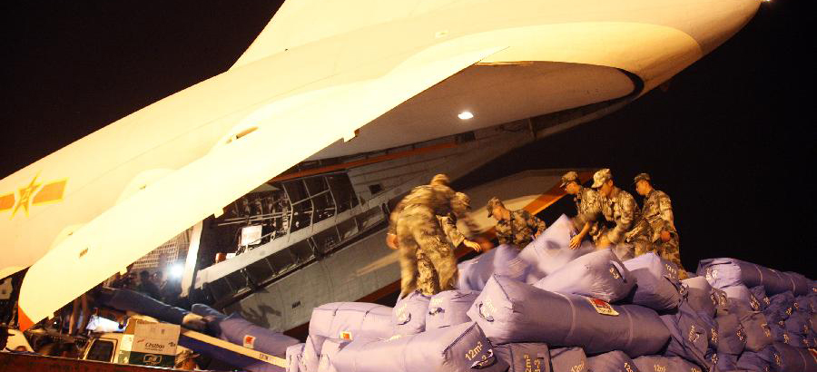 China's relief materials transported from Nanjing to quake-jolted Nepal