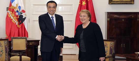 In pics: Chinese premier's Chile trip