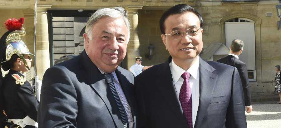 Premier Li meets president of French Senate