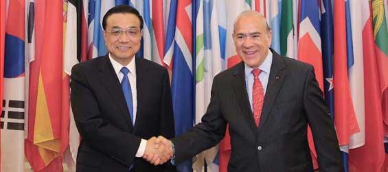Chinese premier meets OECD secretary general