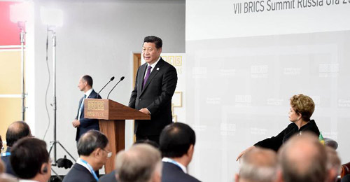 President Xi Jinping attends 7th BRICS summit, 15th SCO summit in Russia