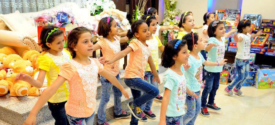 Syrian children celebrate Eid al-Adha in Damascus