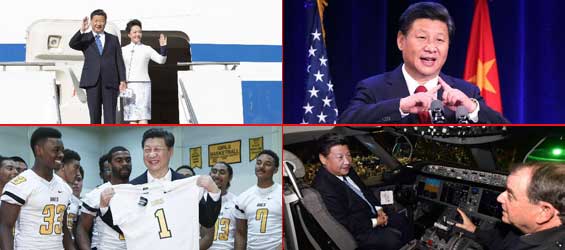 In pictures: Chinese president's visit in U.S.