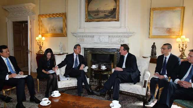British PM hails "golden year" in UK-China relations