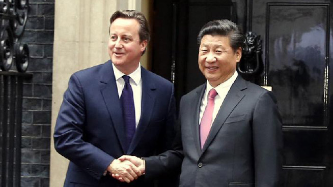 Chinese president holds talks with British PM