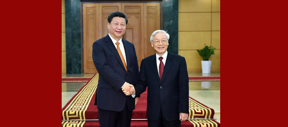 Chinese president holds talks with CPV general secretary in Hanoi