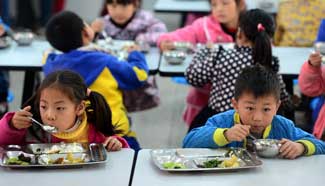 Nutritious meals offered to pupils at Xiaonanjing Primary School in E China
