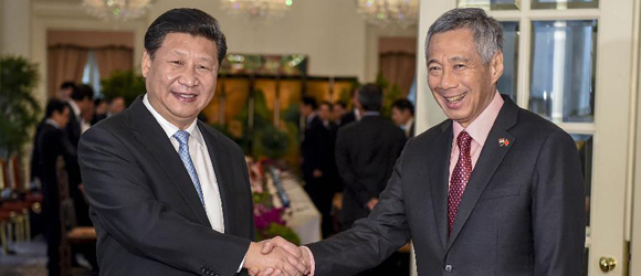 Xi meets Singaporean PM on ties, China-ASEAN cooperation