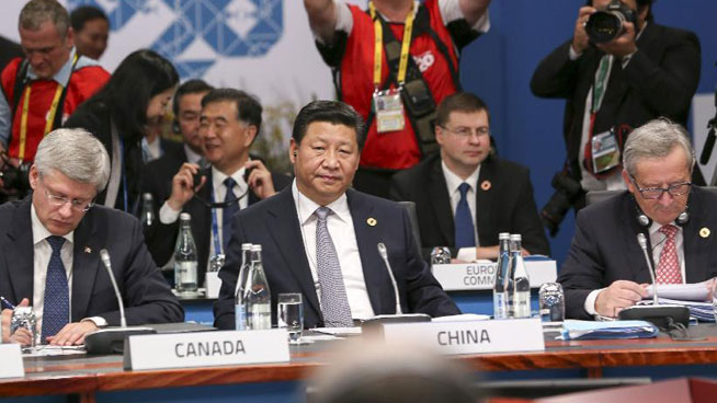 Chinese president attends 9th G20 Summit in Brisbane, Australia