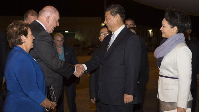 Chinese president arrives in Brisbane for G20 Summit