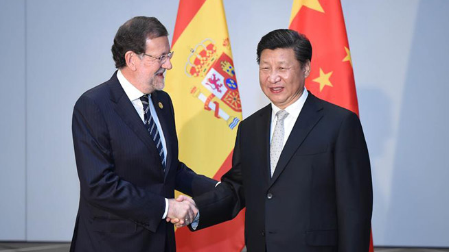 Chinese president meets with Spain's PM in Turkey