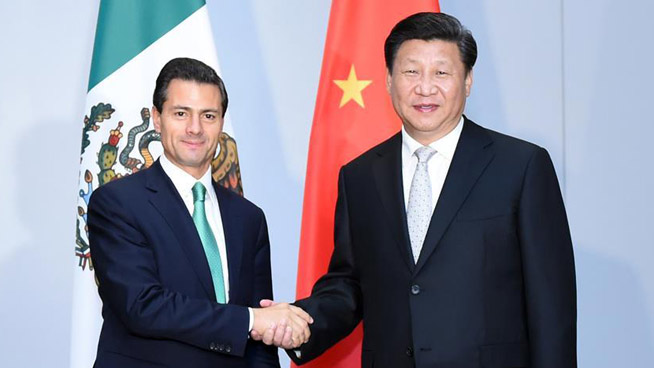 Chinese president meets with Mexican counterpart in Turkey