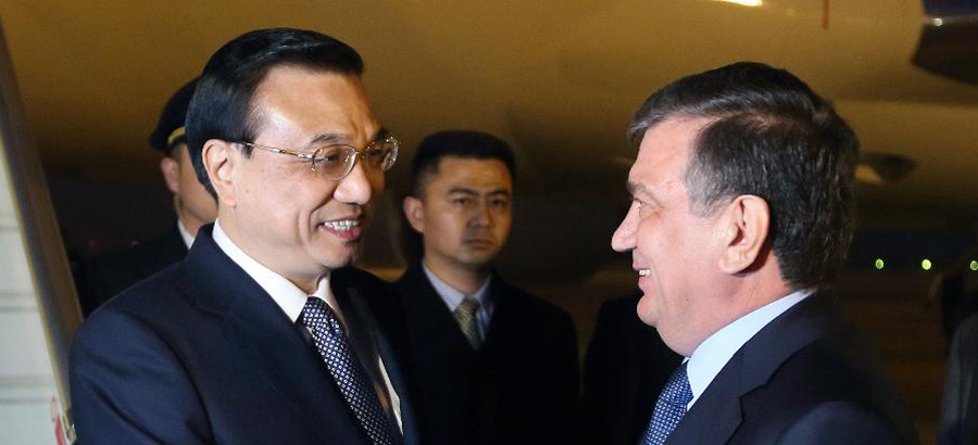 Chinese premier arrives in Uzbekistan for SCO meeting