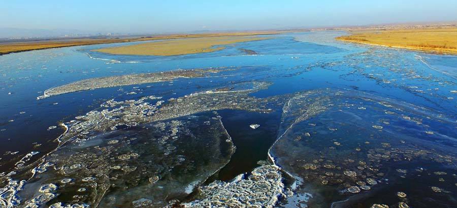 Ice runs seen in Yellow River