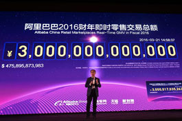Alibaba 2016 fiscal year GMV exceeds 3 trillion yuan