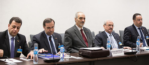 Syrian government delegation meets with UN Syria envoy in Geneva