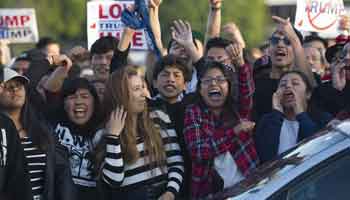 Supporters, opponents of Donald Trump confront in S California