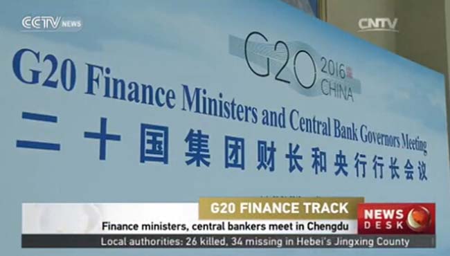 G20 finance ministers, central bankers meet in Chengdu