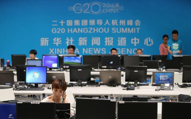 Album: media center of G20 summit in Hangzhou
