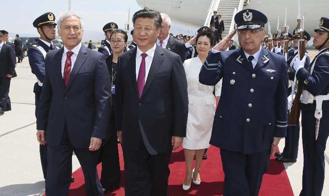 In pics: Chinese president's visit in Chile