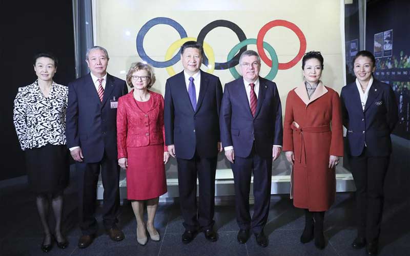Chinese president meets IOC president, pledges to make 2022 Winter Olympics an excellent 
event