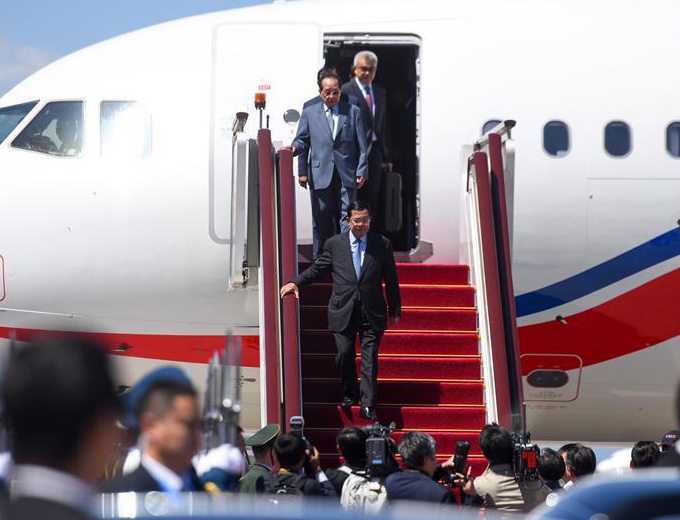 Cambodian PM Hun Sen arrives in Beijing for Belt and Road Forum