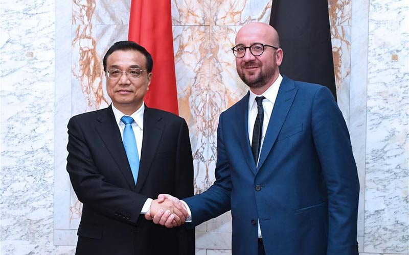 Chinese premier talks with Belgian PM in Brussels