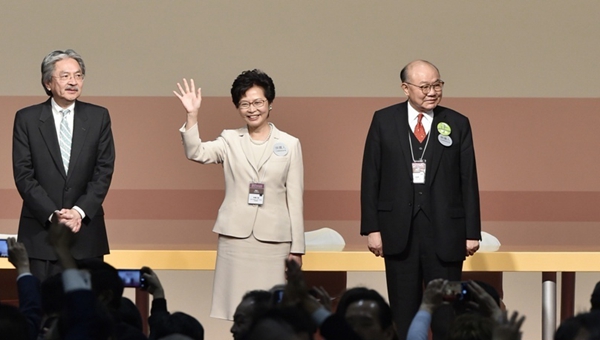 Lam Cheng Yuet-ngor vows to uphold "one country, two systems" principle, work for HK progress