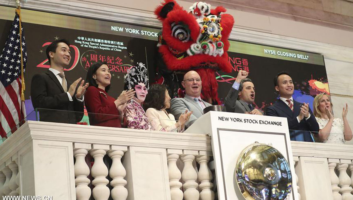 NYSE special closing bell celebrates 20th Anniversary of HKSAR' s establishment
