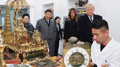 Xi, Trump visit Palace Museum conservation workshop