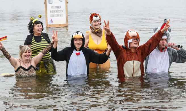 Winter Swimming Carnival held at Oranke Lake in Germany
