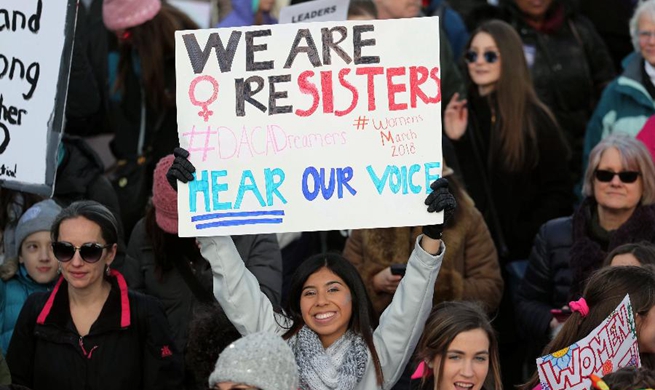 Protesters attend 2018 Women's March across U.S.