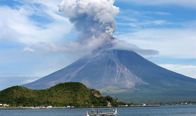 Mayon volcano erupts in the Philippines
