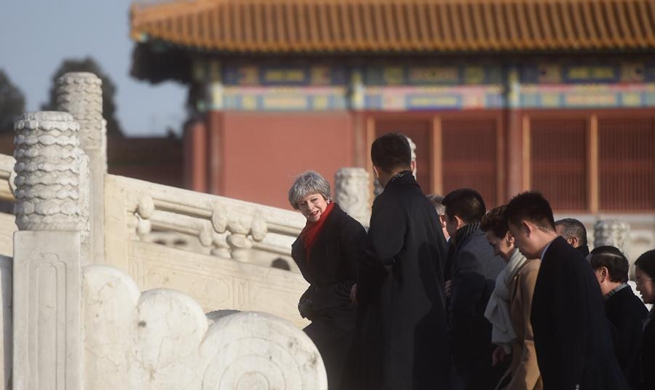 British PM Theresa May visits Palace Museum in Beijing