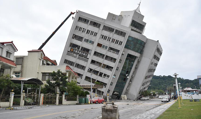 Two killed, over 200 injured in Taiwan earthquake