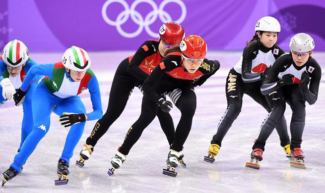 China advances to final of women's 3000m relay heat of short track speed skating