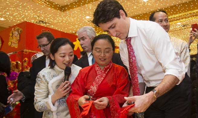 Canadian PM Justin Trudeau takes part in Chinese New Year celebration event