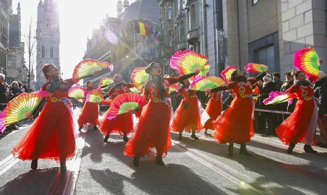 Chinese New Year Parade held in Ghent, Belgium
