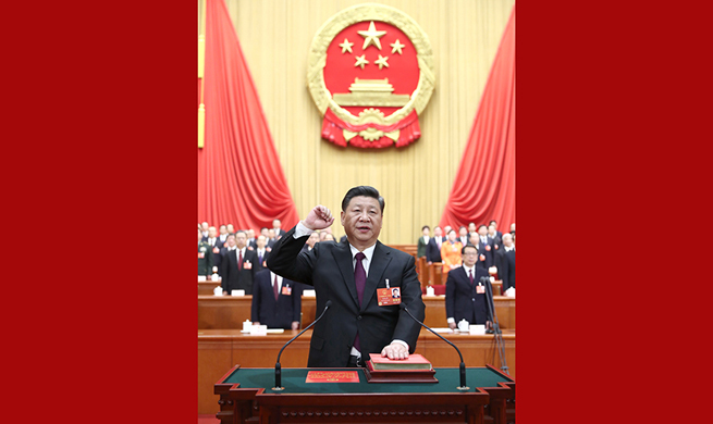 Xinhua Headlines: Chinese president takes oath of allegiance to Constitution for first time