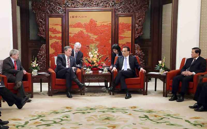 Chinese premier meets U.S. congress delegation