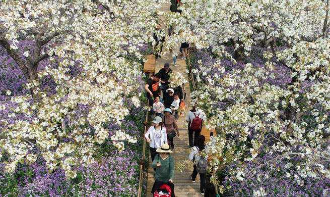 People enjoy spring scenery across China